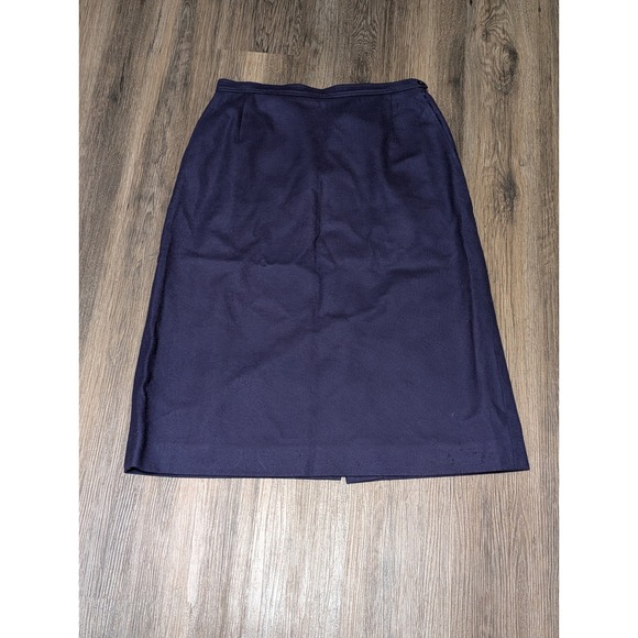 Pendleton Dresses & Skirts - Vintage Pendleton Wool Skirt Navy‎ Blue Size 13/14 Made in USA Career Office